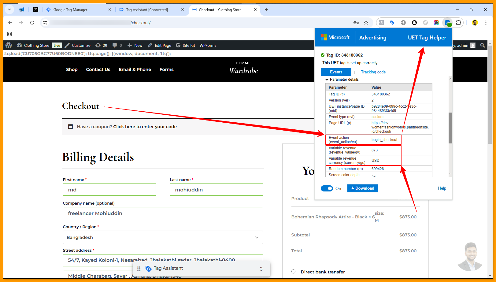 Bing Ads -Begin Checkout