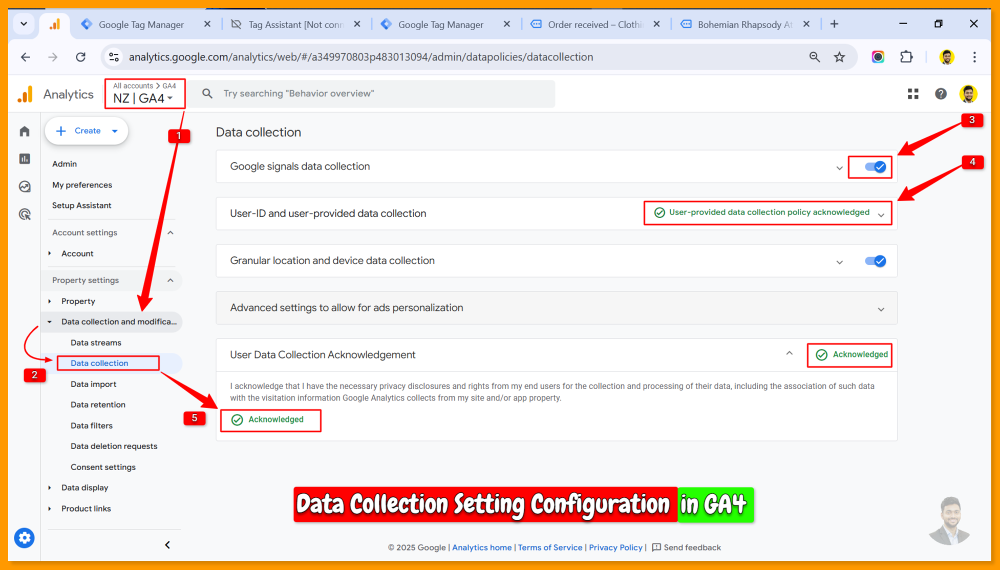 Data Collection setting Configuration in GA4
