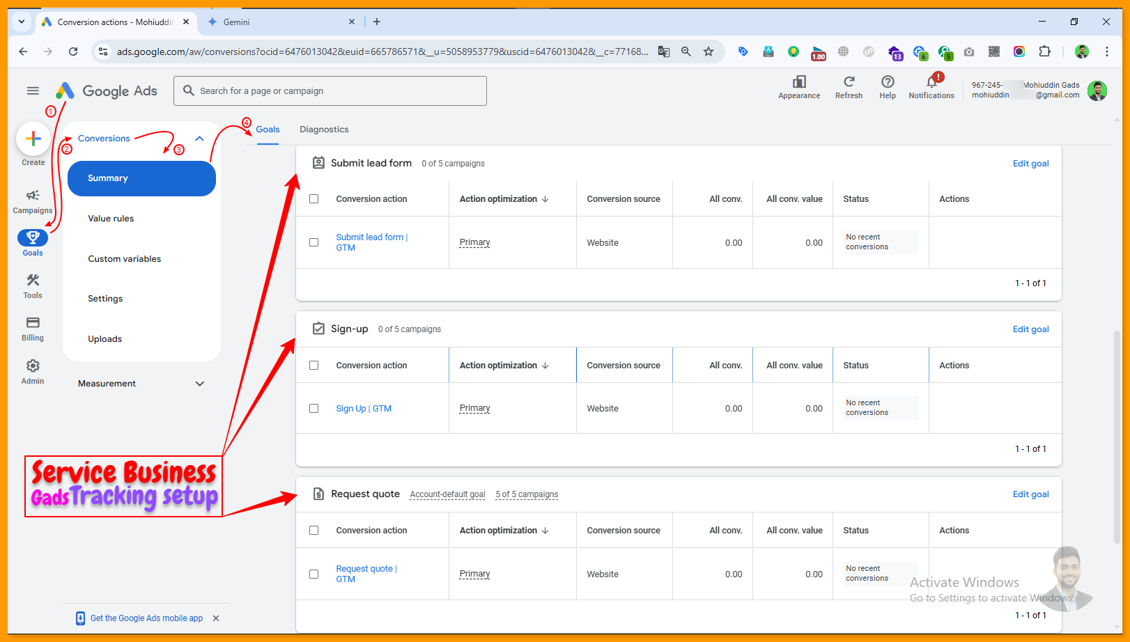 GACT Service setup