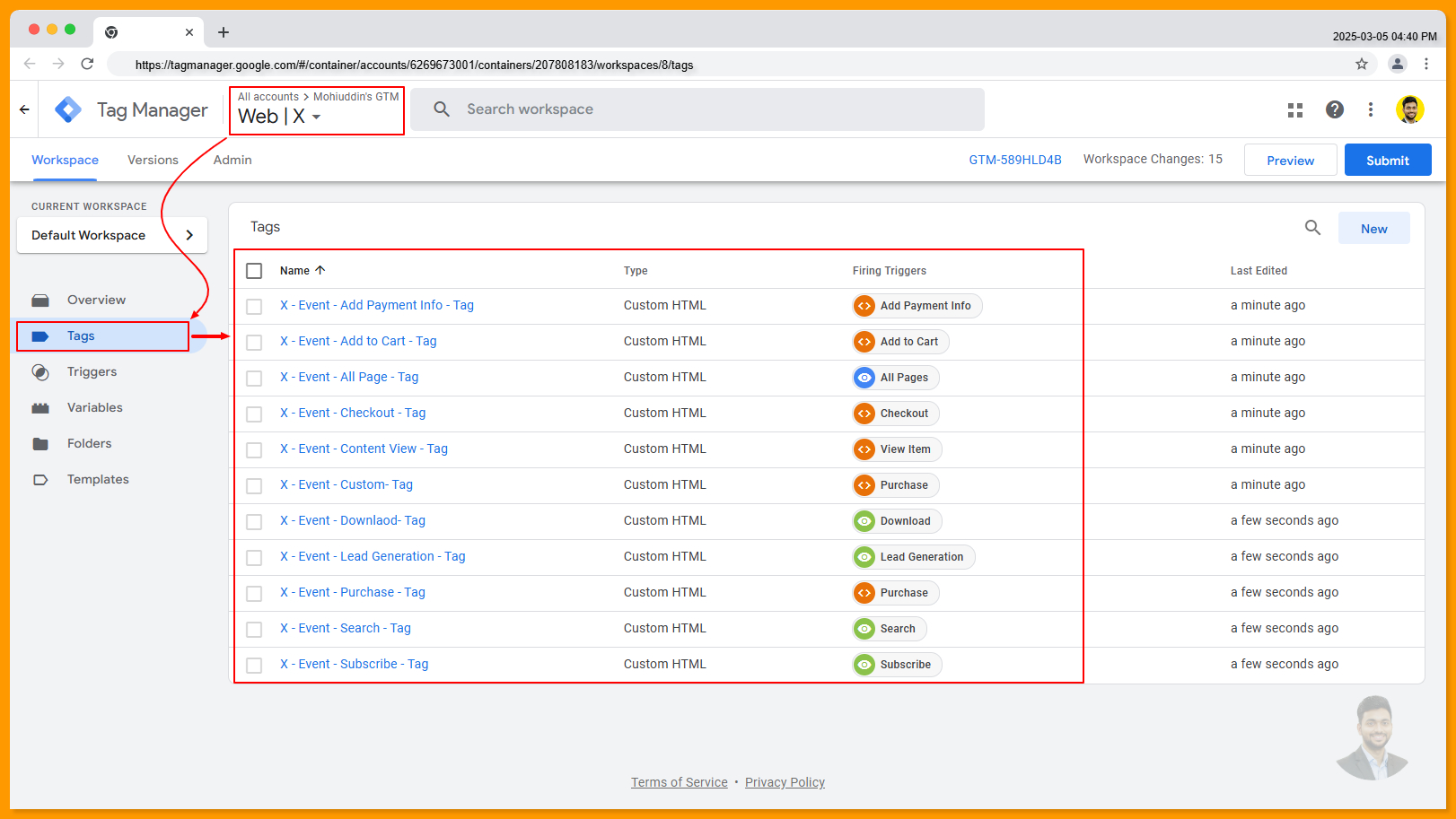 Google Tag Manager for X