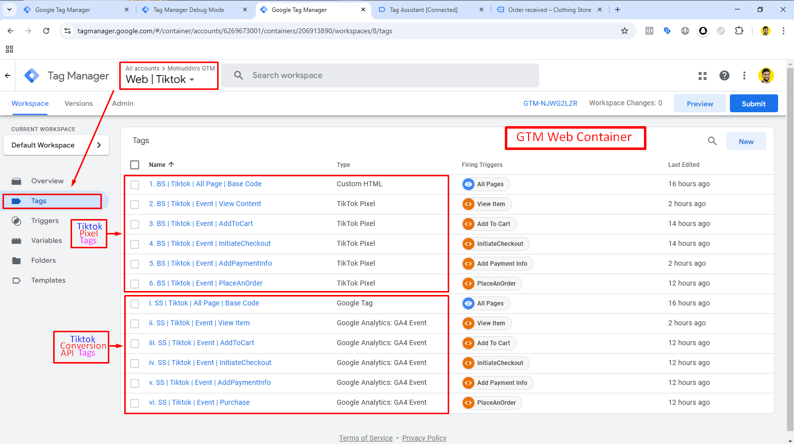 Portfolio – GTM Web Container
