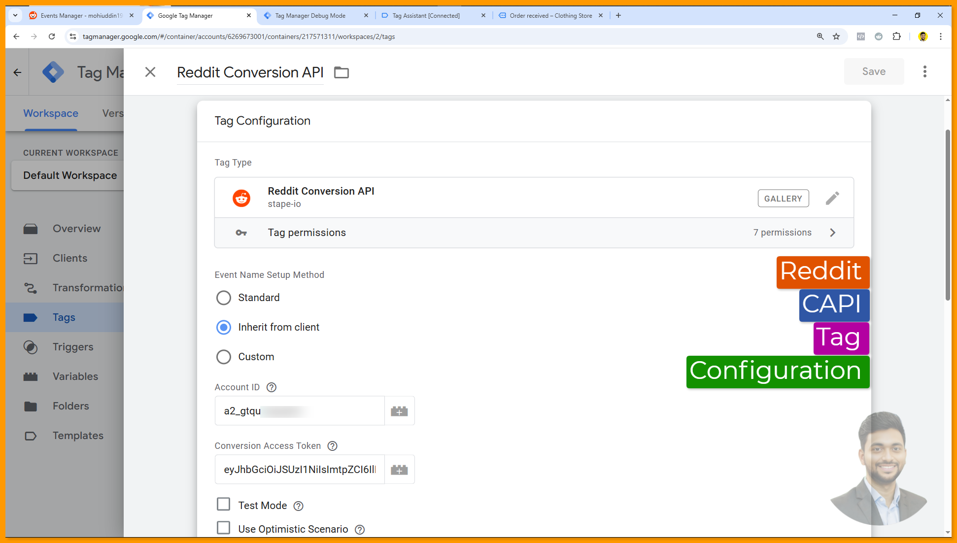 Reddit CAPI Tag Configuration
