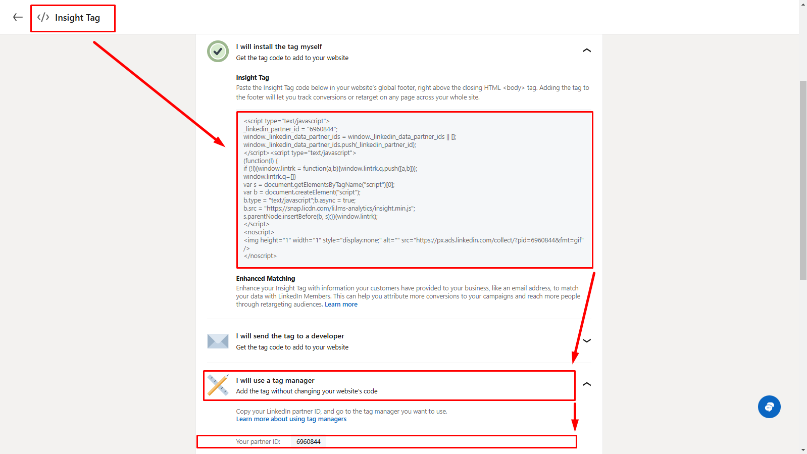 Create Insight Tag JavaScript Code
