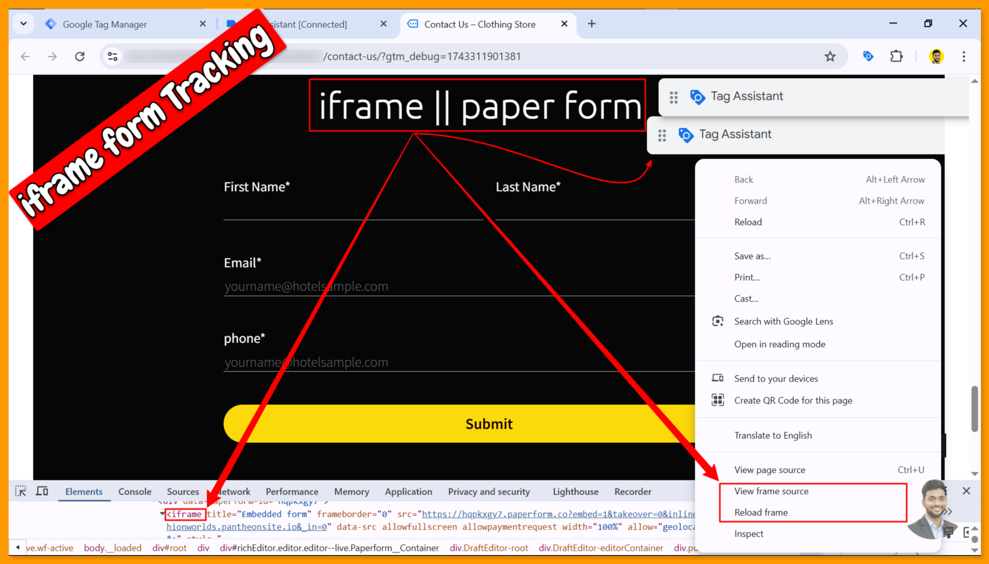 Iframe Postmessage to Eventlistener Parent Frame