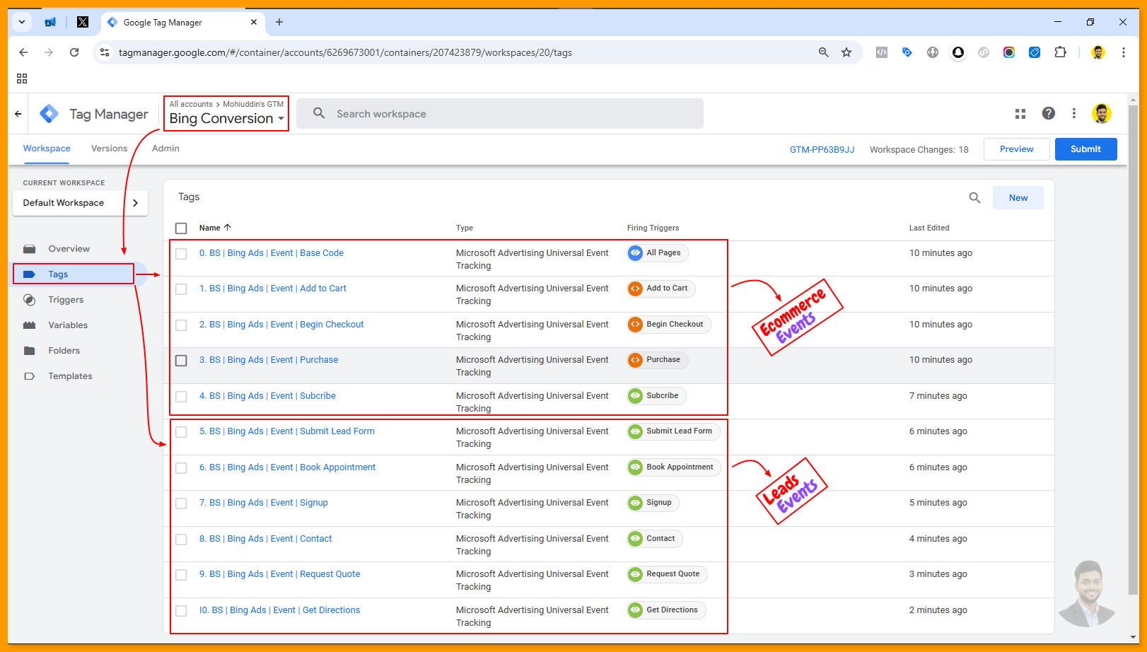GTM - All Tag for Bing ads conversion 